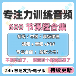 儿童专注力教程听觉注意力训练分阶全套音频视频课程早教电子版