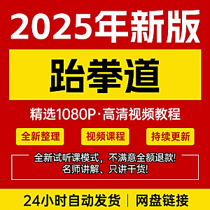2025跆拳道视频教学课程零基础学习入门竞技跆拳道培训技术教程
